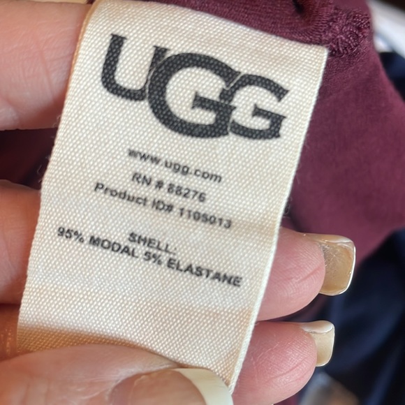 UGG Burgundy Maroon Modal and Elastane Pajama Pants Size Medium - Picture 6 of 7